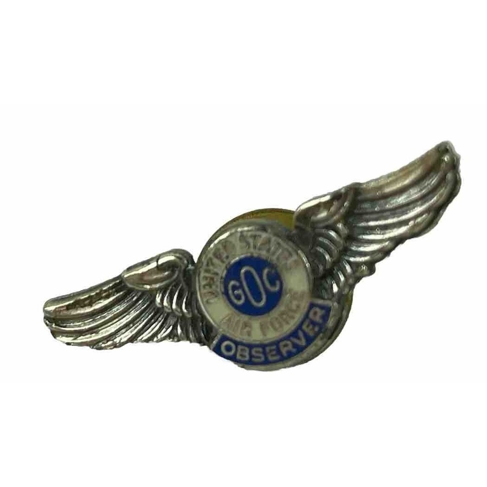 PIN US Air‎ Forces GOC OBSERVER pin wings ww2